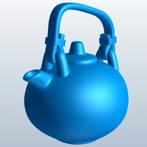 Toilet Brass Handle 3d model