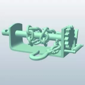 Industrial Chain Winch 3d model