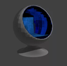 Round Chair 1970s 3d model