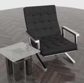 Chair Table Modern Furniture 3d model
