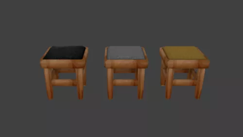 Short Chairs 3d model Short Chairs 3d model