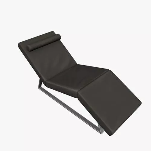 Black Chaise Lounge Furniture 3d model Black Chaise Lounge Furniture 3d model