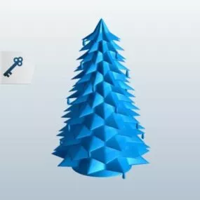 Crystal Christmas Tree Sculpture 3d model