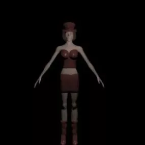 Charlotte Girl Character 3d model