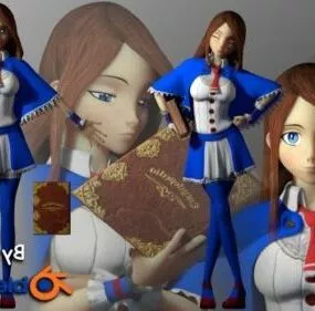 Charlotte Aulin Character 3d model