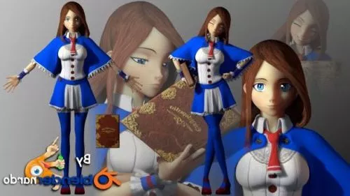 Charlotte Aulin Character 3d model Charlotte Aulin Character 3d model
