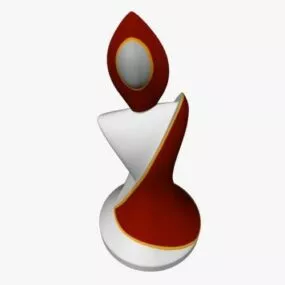 Chess Bishop Modern Figurine 3d model