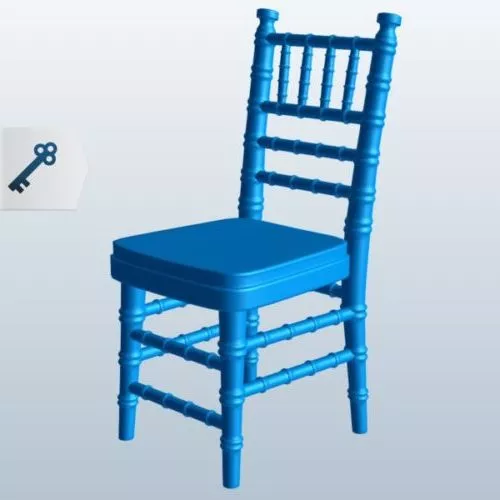 Wooden Chiavari Chair 3d model Wooden Chiavari Chair 3d model