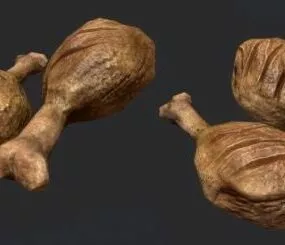 Fried Chicken Leg 3d model