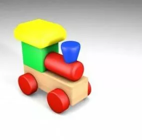 Child Toy Locomotive 3d model