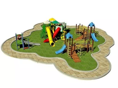 Children Playground Area 3d model Children Playground Area 3d model