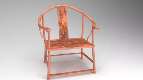 Chinese Traditional Wood Chair 3d model Chinese Traditional Wood Chair 3d model