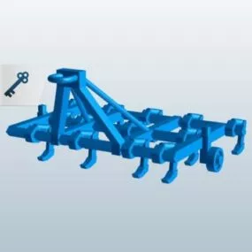 Chisel Plough Frame 3d model