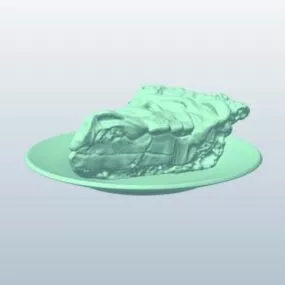 Chocolate Cream Pie Slice 3d model