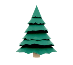 Christmas Tree Cartoon Lowpoly 3d model