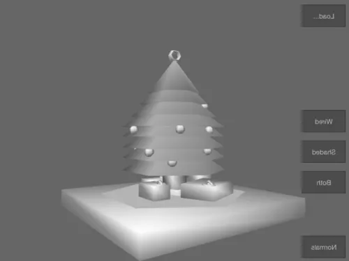 Santa Claus With Gift At Fireplace Room 3d model