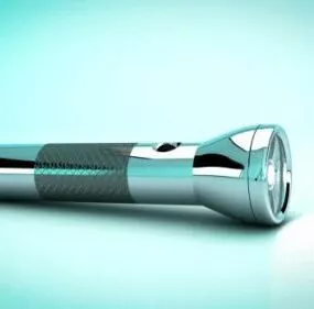 Chrome Flashlight Lighting 3d model