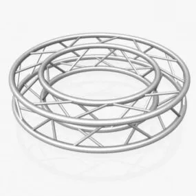 Circle Square Truss 3d model