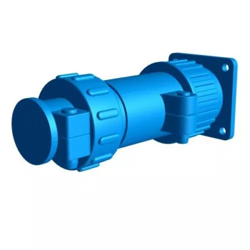Circular Electrical Connector 3d model Circular Electrical Connector 3d model