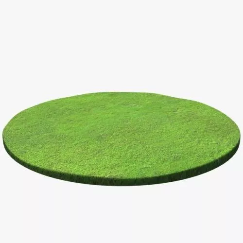 Circular Grass Piece 3d model Circular Grass Piece 3d model