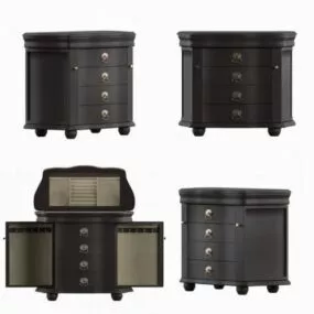 Classic Wooden Jewelry Box 3d model