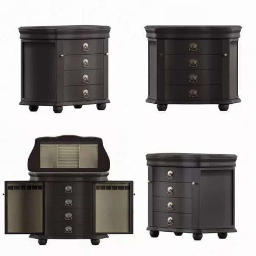 Classic Wooden Jewelry Box 3d model Classic Wooden Jewelry Box 3d model
