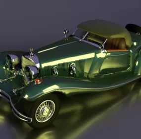 Mercedes Classic Roadster Car 3d model