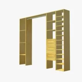Closet Shelves Multiple Drawers 3d model