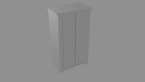 White Paint Mdf Closet 3d model White Paint Mdf Closet 3d model