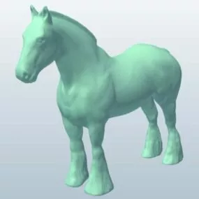 Clydesdale Horse Lowpoly 3d model