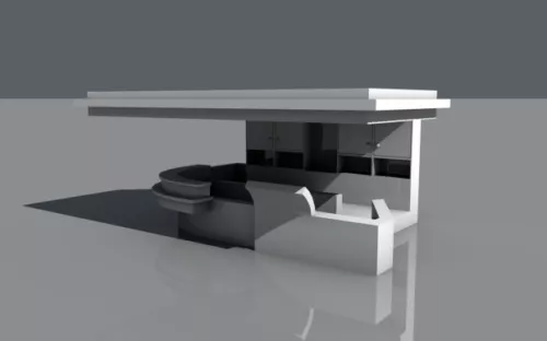 Brick House 3d model