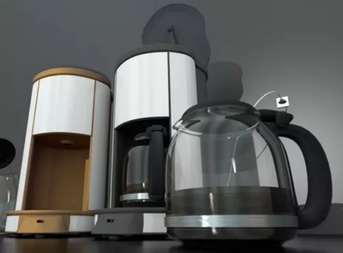 Modern Coffee Machine Rigged 3d model Modern Coffee Machine Rigged 3d model