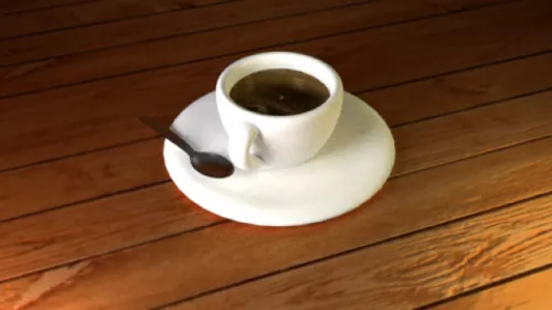 Tea Cup Porcelain Material 3d model