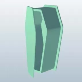 Coffin Wooden 3d model