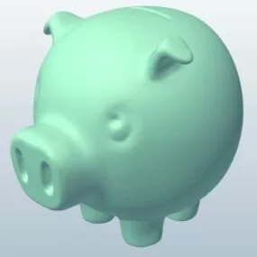 Coin Bank Pig 3d model