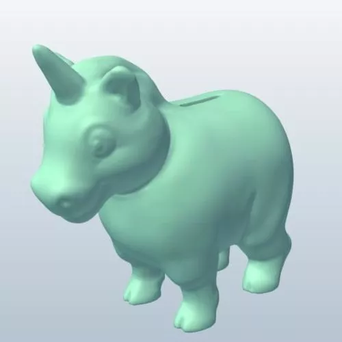 Unicorn Coinbank Printable 3d model Unicorn Coinbank Printable 3d model