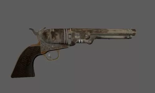 Old Colt Gun 3d model