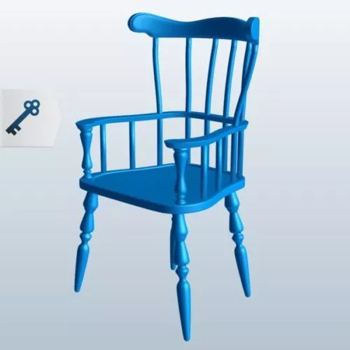 Classic Wood Windsor Armchair 3d model Classic Wood Windsor Armchair 3d model