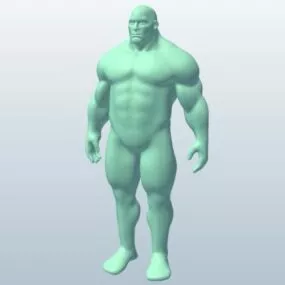 Comic Strong Man Character 3d model