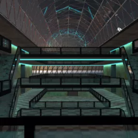 Sci-fi Commercial Mall Interior 3d model