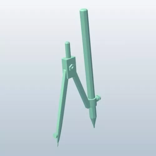 Compass Drawing Circles 3d model Compass Drawing Circles 3d model
