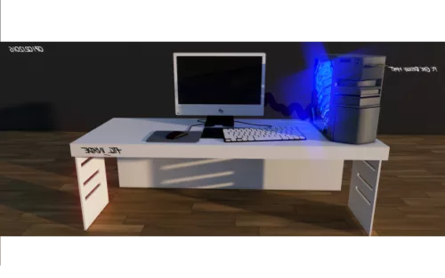 Computer Desktop On Desk 3d model Computer Desktop On Desk 3d model