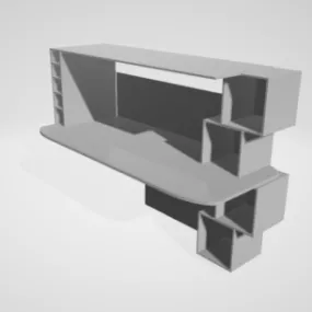 Computer Working Table 3d model
