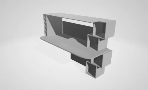 Computer Working Table 3d model Computer Working Table 3d model