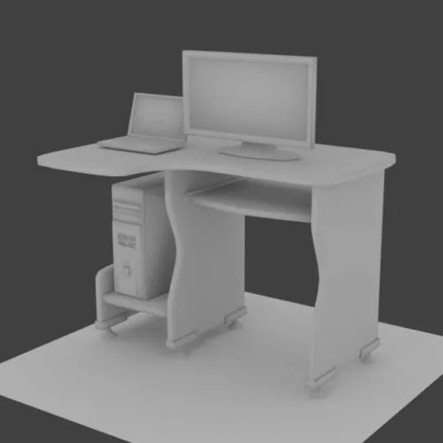 Laptop With Speakers 3d model