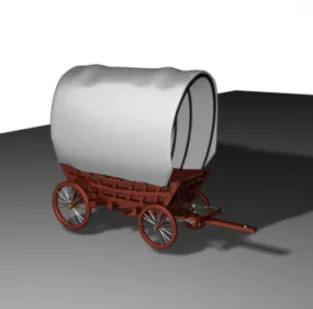 Conestoga Vintage Wagon 3d model