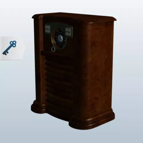 Vintage Radio 19th Century 3d model