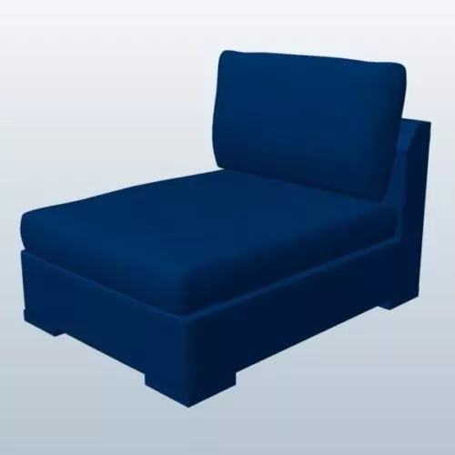 Contemporary Armless Lounge Chair 3d model Contemporary Armless Lounge Chair 3d model