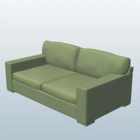 Contemporary Loveseat Furniture 3d model