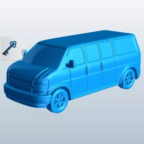 Classic Camper Van Car 3d model